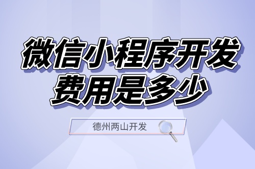 微信小程序開發(fā)費(fèi)用是多少？