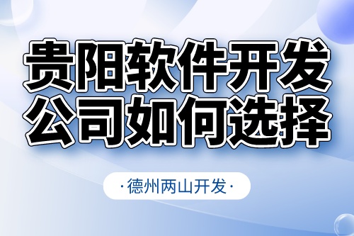 貴陽軟件開發公司如何選擇(圖1)